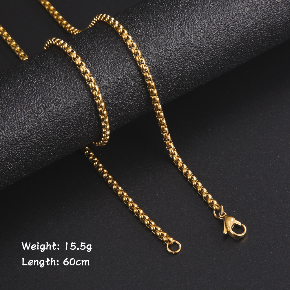 Skyrim 60CM Box Link Chain Nec - Men'S Fashion Gold Chain 리뷰 및 가격