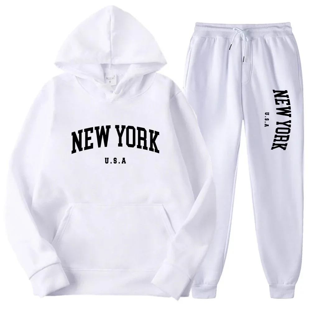 Men Women New York U.S.A City  - Men'S Fashion Loose Pants 리뷰 및 가격